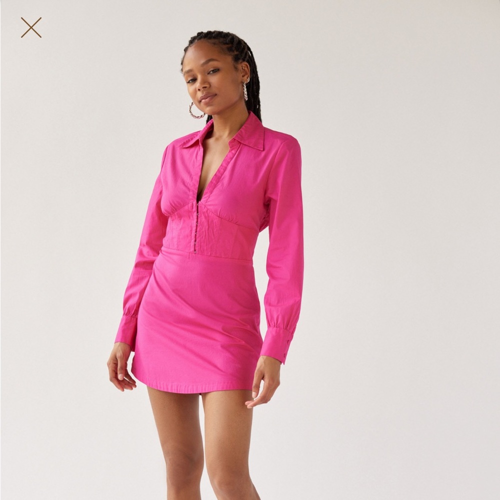 UO MEDIUM CORSET BLOUSE DRESS